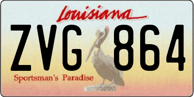 LA license plate ZVG864