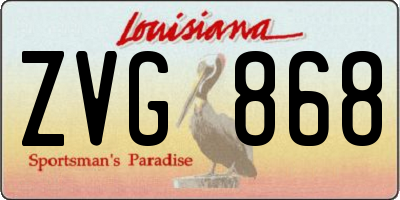 LA license plate ZVG868