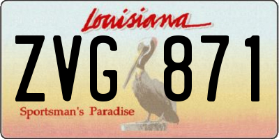 LA license plate ZVG871