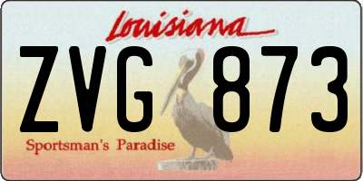 LA license plate ZVG873