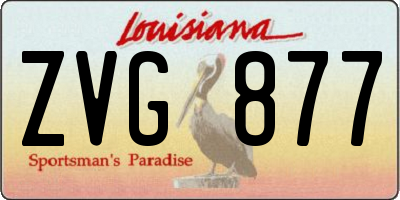 LA license plate ZVG877