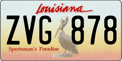 LA license plate ZVG878