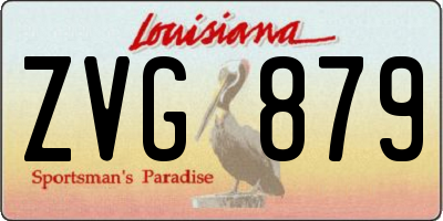 LA license plate ZVG879