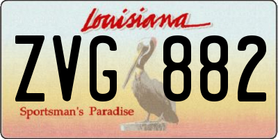 LA license plate ZVG882