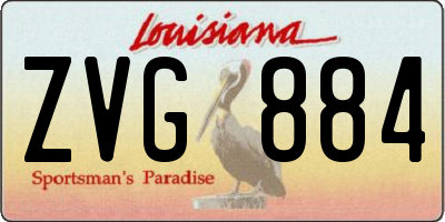 LA license plate ZVG884