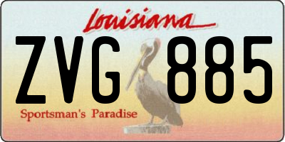 LA license plate ZVG885