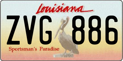 LA license plate ZVG886