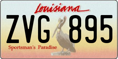 LA license plate ZVG895