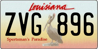 LA license plate ZVG896