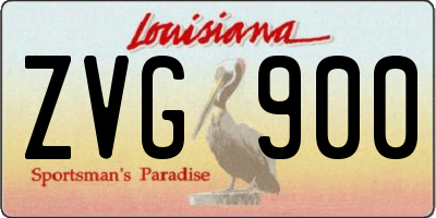 LA license plate ZVG900