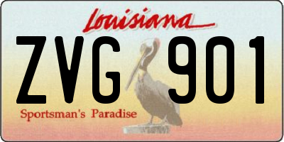 LA license plate ZVG901