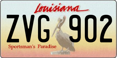 LA license plate ZVG902