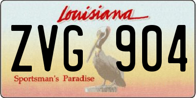 LA license plate ZVG904