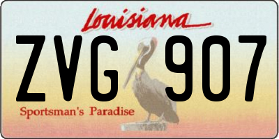 LA license plate ZVG907