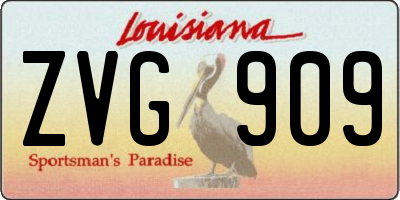 LA license plate ZVG909