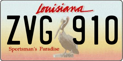 LA license plate ZVG910