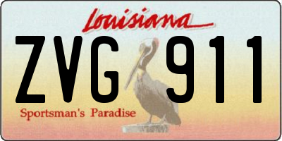 LA license plate ZVG911