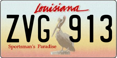 LA license plate ZVG913