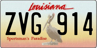 LA license plate ZVG914