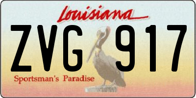 LA license plate ZVG917