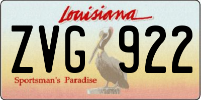 LA license plate ZVG922