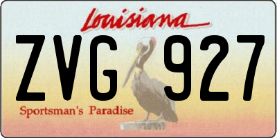 LA license plate ZVG927