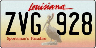 LA license plate ZVG928