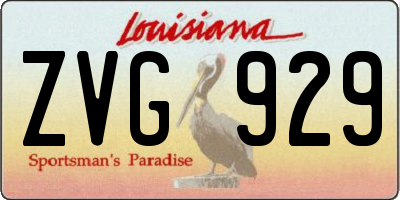 LA license plate ZVG929