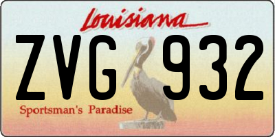 LA license plate ZVG932