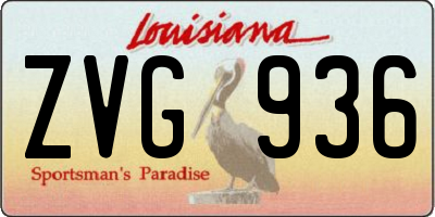 LA license plate ZVG936