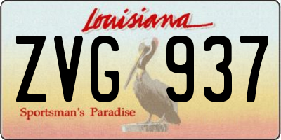 LA license plate ZVG937