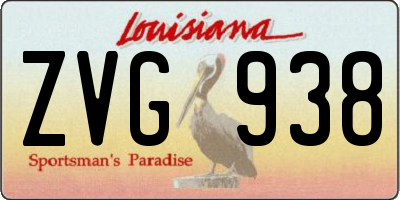 LA license plate ZVG938