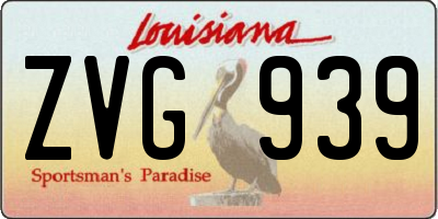 LA license plate ZVG939