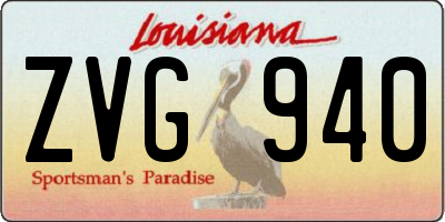 LA license plate ZVG940