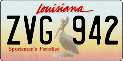 LA license plate ZVG942