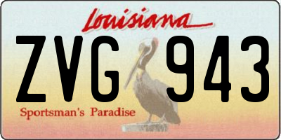 LA license plate ZVG943