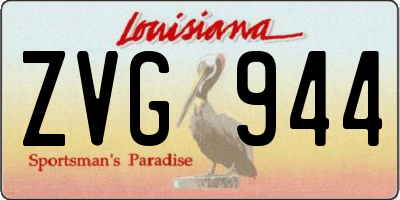 LA license plate ZVG944