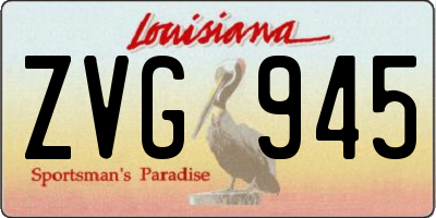 LA license plate ZVG945