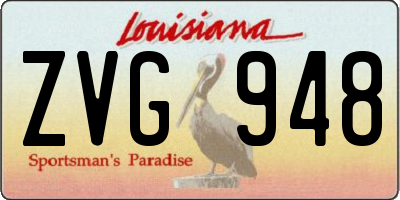 LA license plate ZVG948