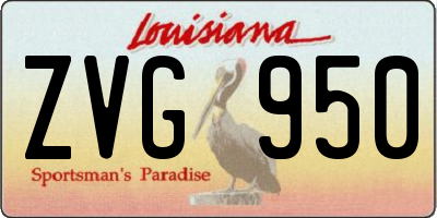 LA license plate ZVG950