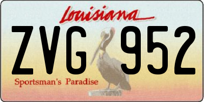 LA license plate ZVG952