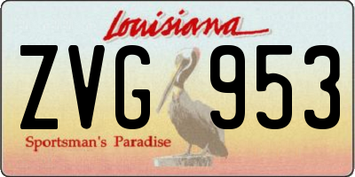 LA license plate ZVG953