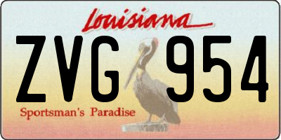 LA license plate ZVG954