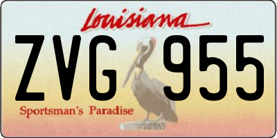 LA license plate ZVG955