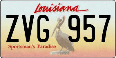 LA license plate ZVG957