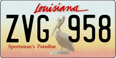 LA license plate ZVG958