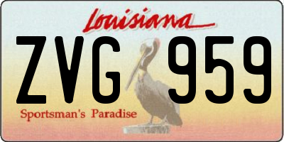 LA license plate ZVG959