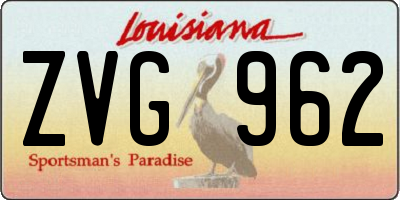 LA license plate ZVG962
