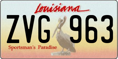 LA license plate ZVG963