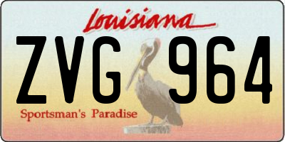 LA license plate ZVG964